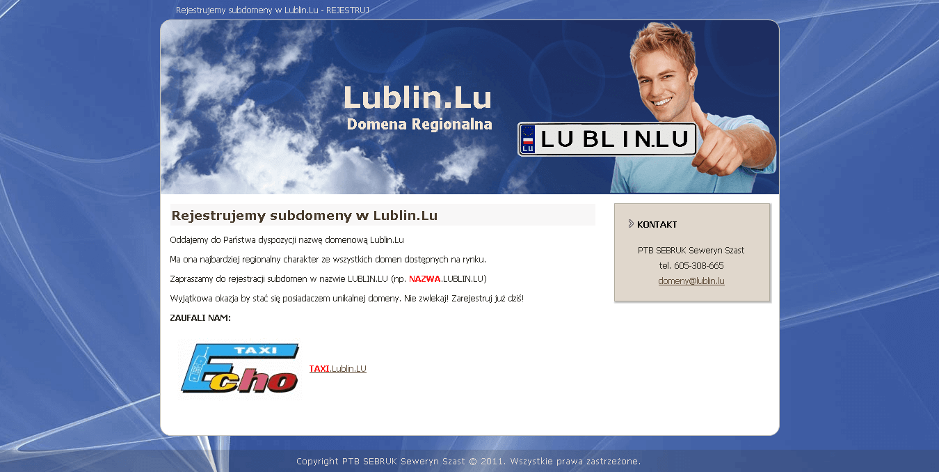 LUBLIN.LU - Rejestracja domen Lublin